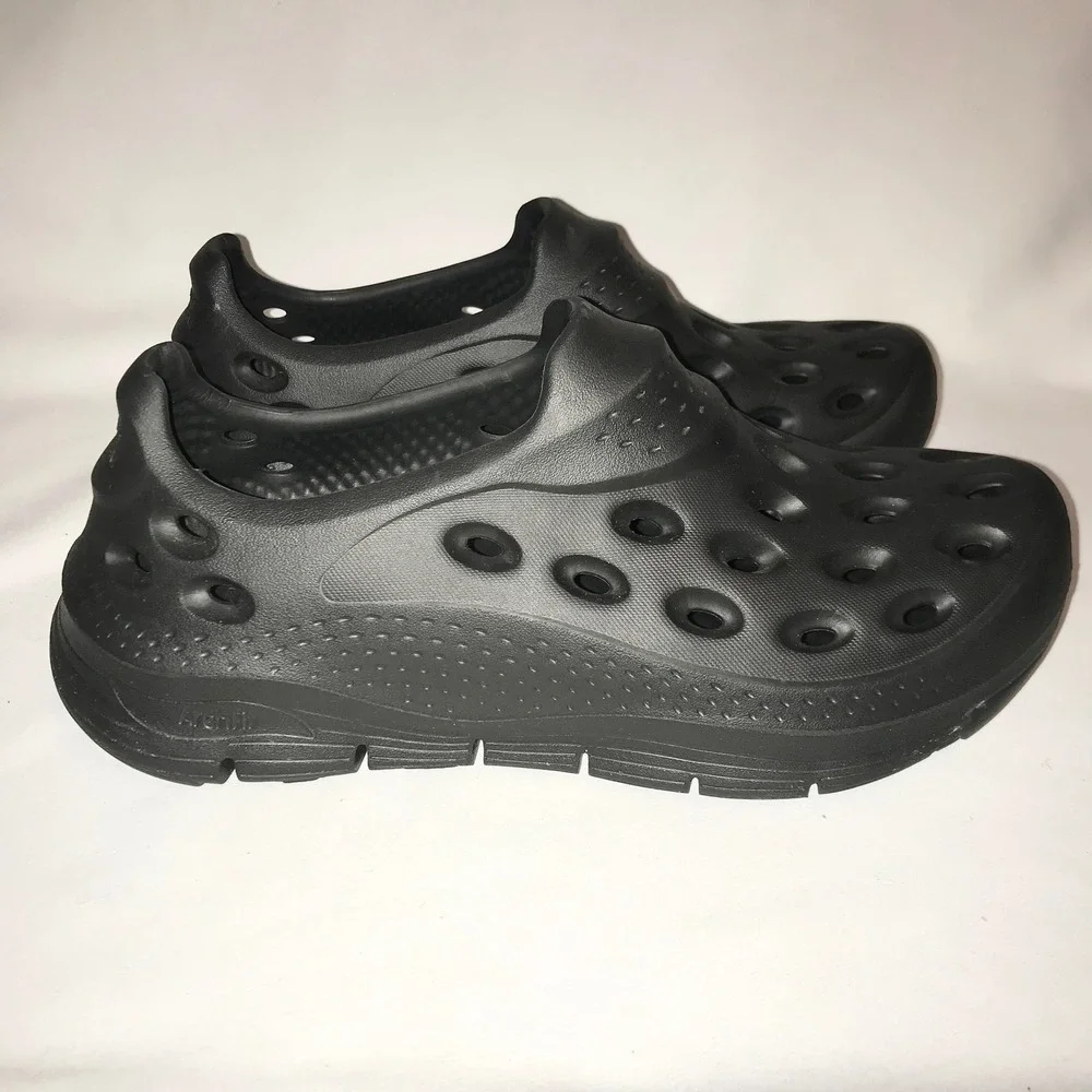Skechers GO FOAM‎ Arch Fit Black Slip On Clogs Mens 9.5 Womens 11.5 Lux Foam